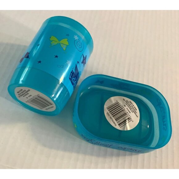 New American Idol Blue Plastic Bath Accessory Set 2 Piece Toothbrush Holder Soap - Picture 4 of 5